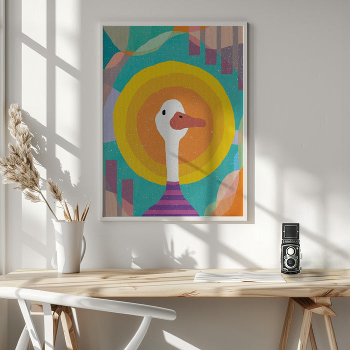 Duck in the Sun Framed Art Modern Wall Decor