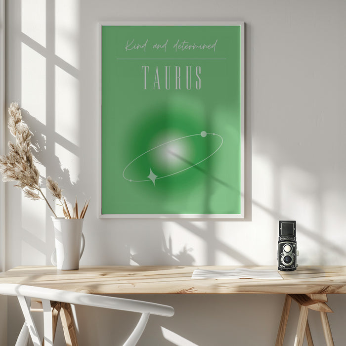 Taurus Zodiac Print Art Framed Art Wall Decor