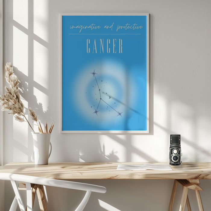 Cancer Zodiac Print Art Framed Art Wall Decor