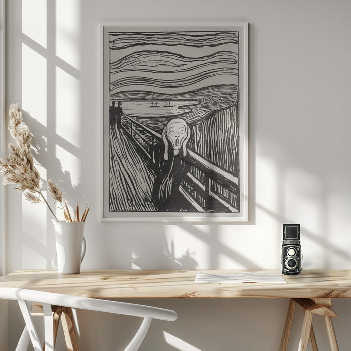 Skriet - The Scream - Mono Framed Art Wall Decor