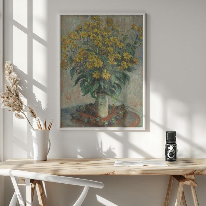 Jerusalem Artichoke Flowers Framed Art Wall Decor