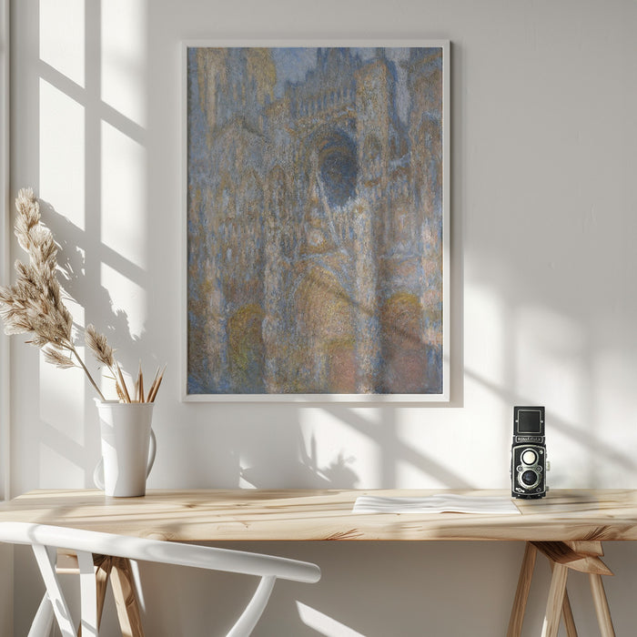 Rouen Cathedral - The Facade in Sunlight Framed Art Wall Decor