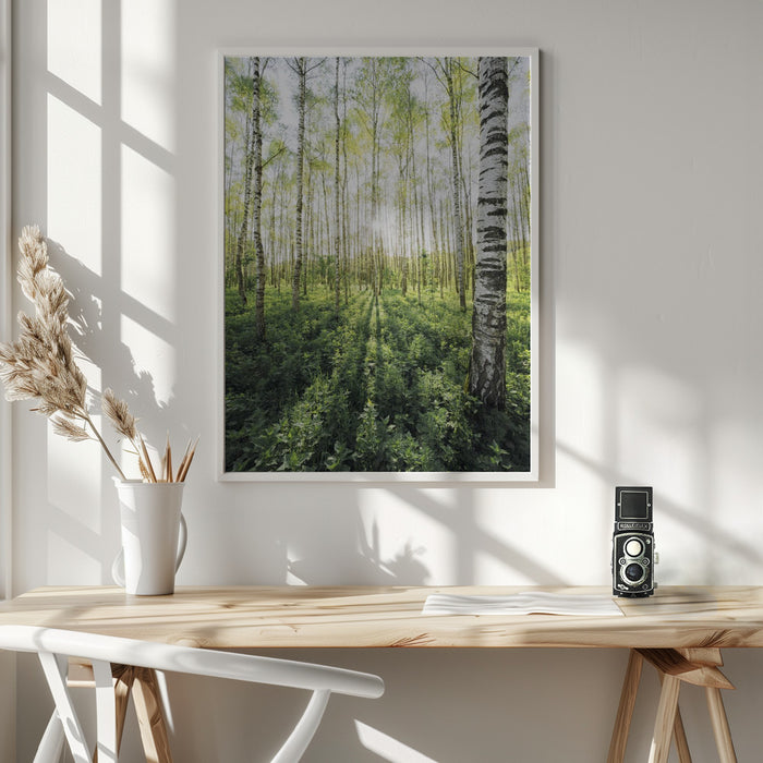 Birch Grove vertical Framed Art Wall Decor