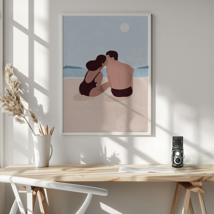 First Kiss Framed Art Wall Decor