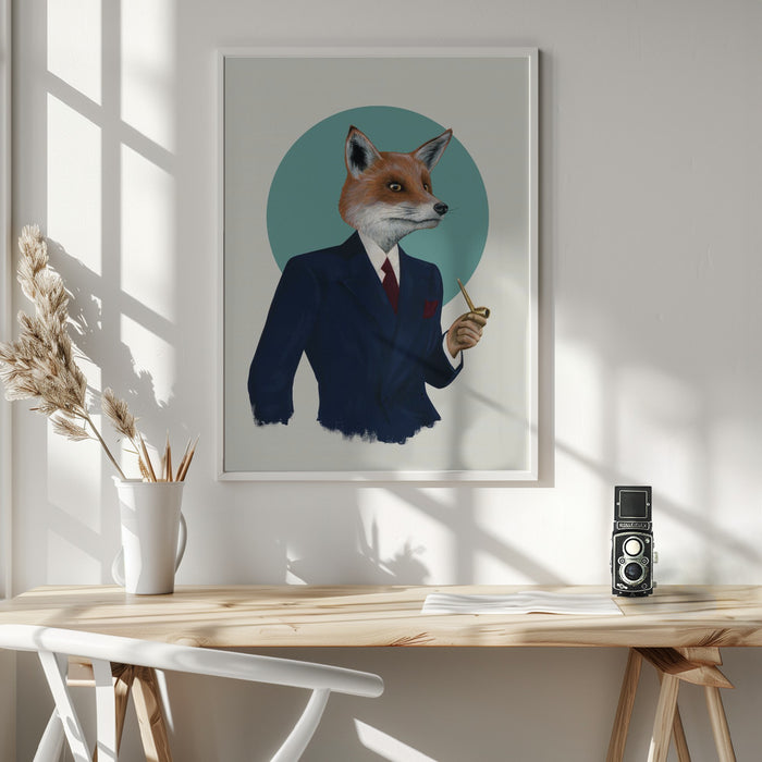 Mr Fox Framed Art Wall Decor