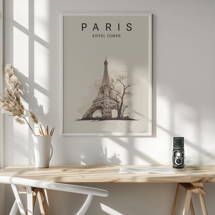 Paris Eiffel Tower Framed Art Wall Decor