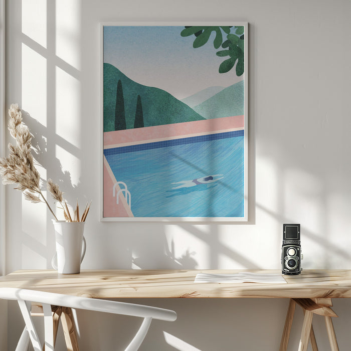 Swimming Pool ii Framed Art Wall Decor