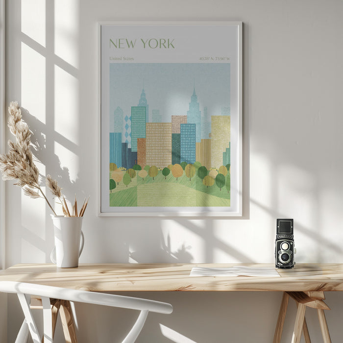 New York, Central Park Framed Art Wall Decor