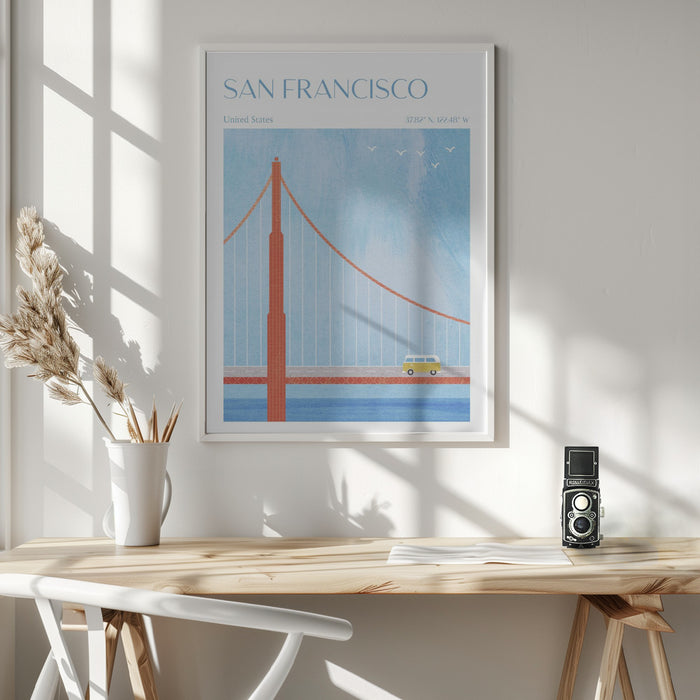 San Francisco, Golden Gate Bridge Framed Art Wall Decor