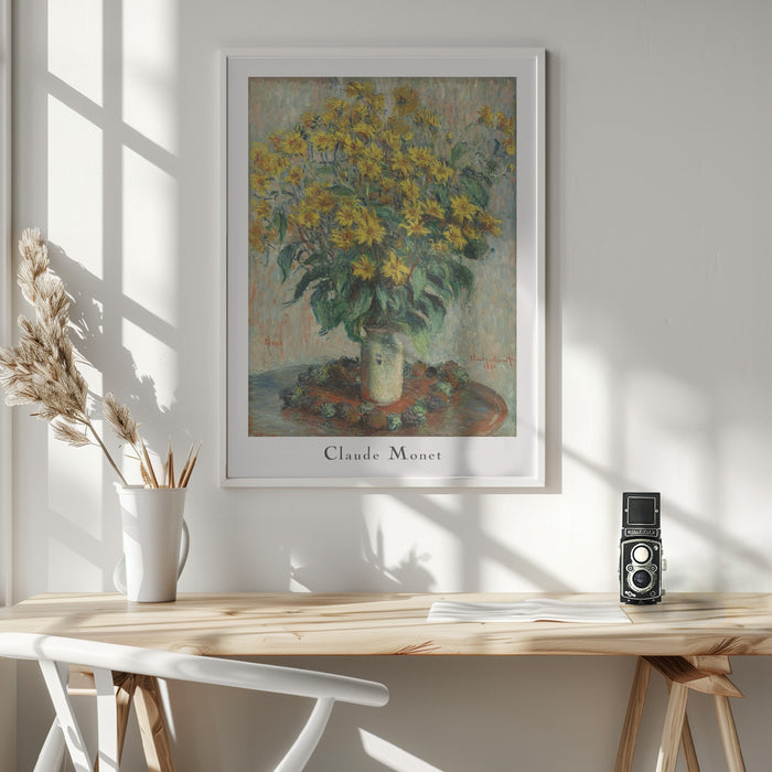 Jerusalem Artichoke Flowers Framed Art Wall Decor