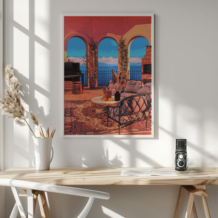 Piano Terrace Framed Art Wall Decor