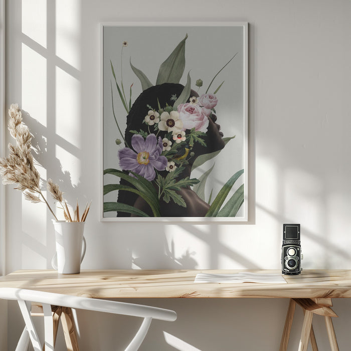 Purple flower Framed Art Wall Decor