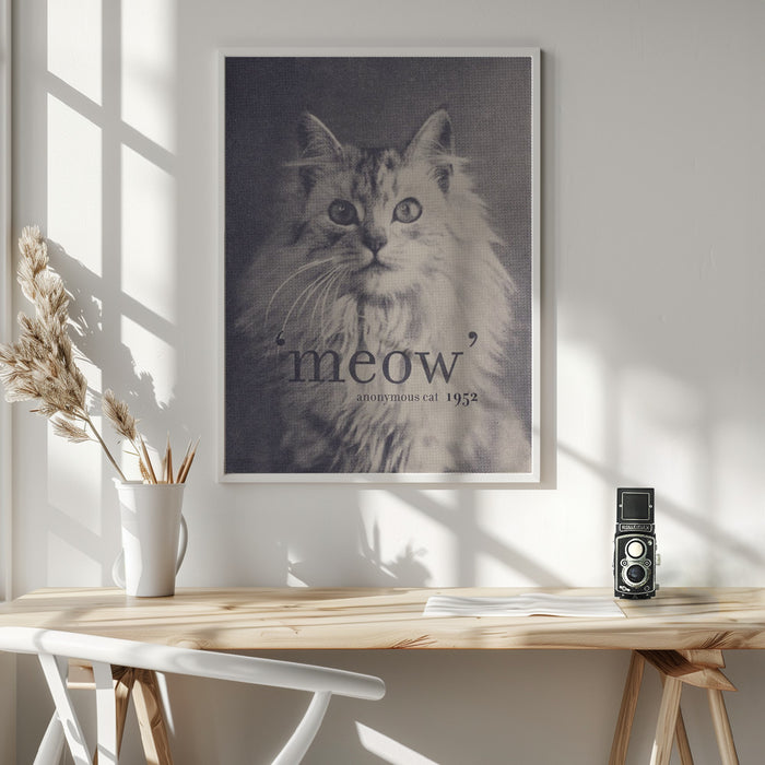 Famous Quote Cat Framed Art Wall Decor