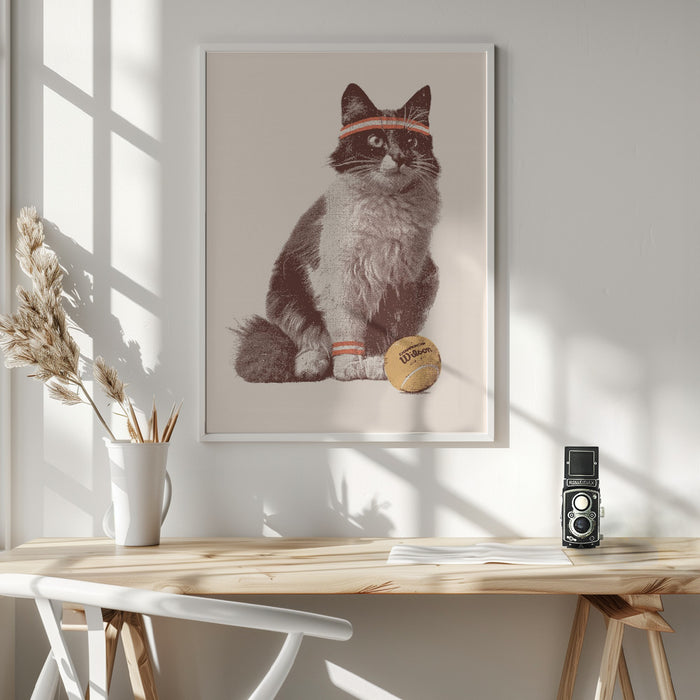 Chat Tennis Framed Art Wall Decor