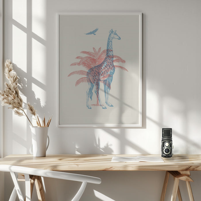 Giraffe Framed Art Wall Decor