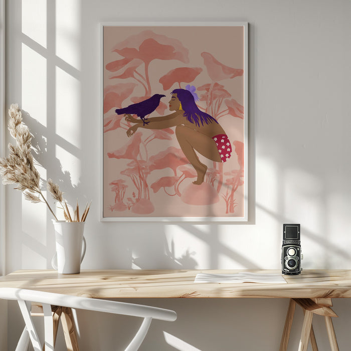 Raven Framed Art Wall Decor