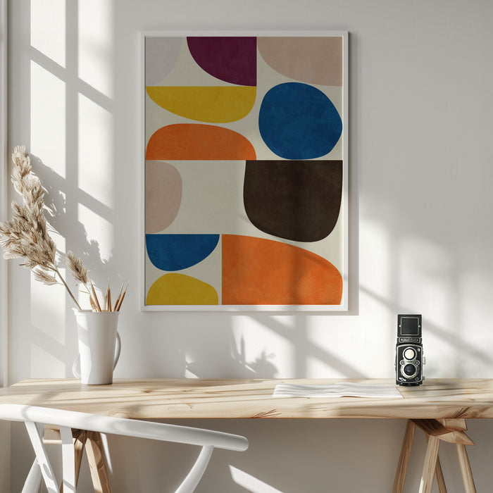 Vivid Bauhaus Framed Art Wall Decor