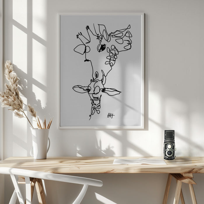 Long Necks Framed Art Wall Decor