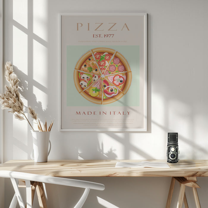 Pizza est. 1977 Framed Art Wall Decor