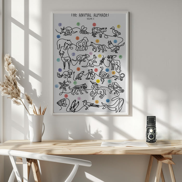 The Animal Alphabet Volume 2 Framed Art Wall Decor