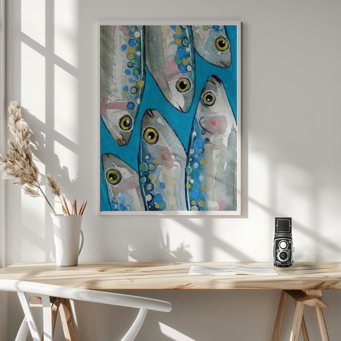 Fishes Framed Art Wall Decor