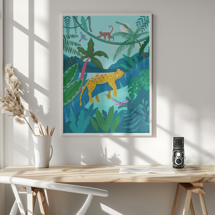 Jungle Leopard Framed Art Wall Decor