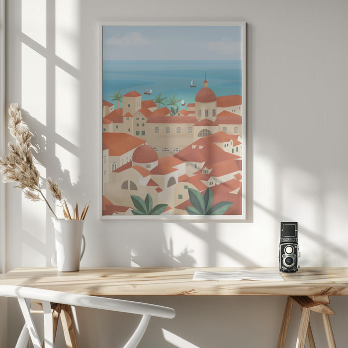 Dubrovnik Old Town Framed Art Wall Decor