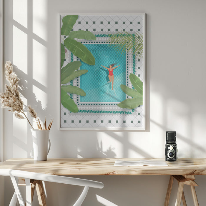 Riad Pool Framed Art Wall Decor