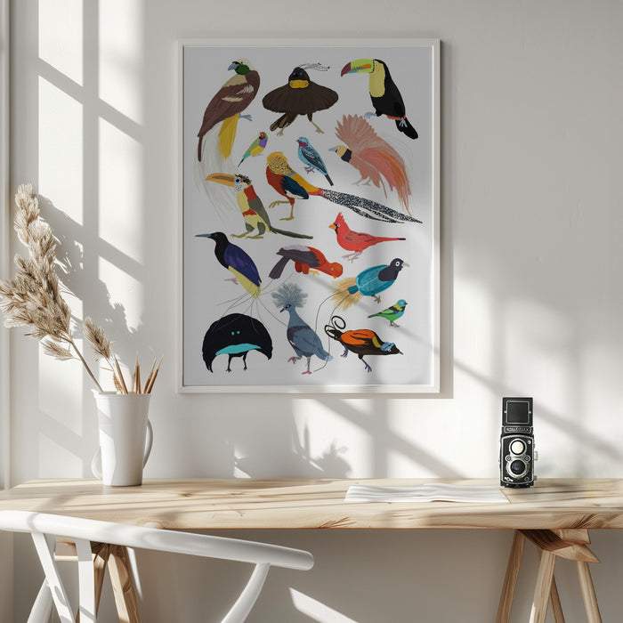 Birds of Paradise Framed Art Wall Decor