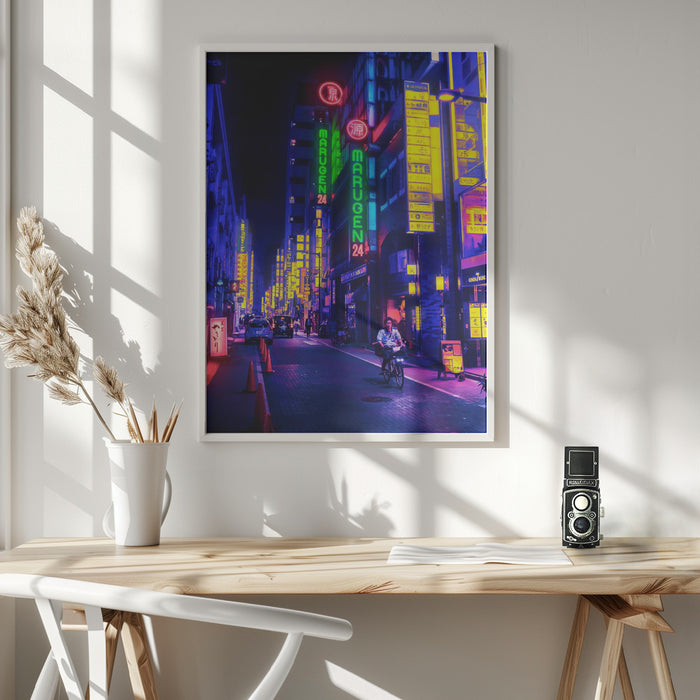 Neon Street Framed Art Wall Decor