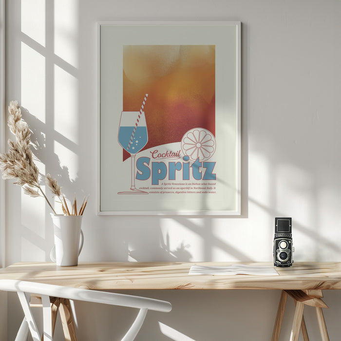 Aperol Spritz print Framed Art Wall Decor