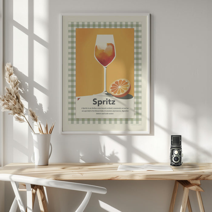 Spritz retro print Framed Art Wall Decor