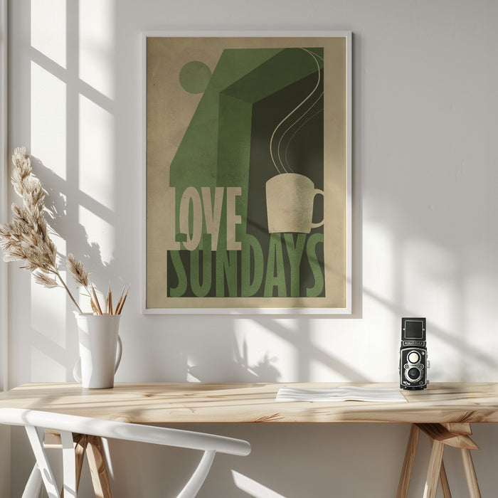 Love Sunday print Framed Art Wall Decor