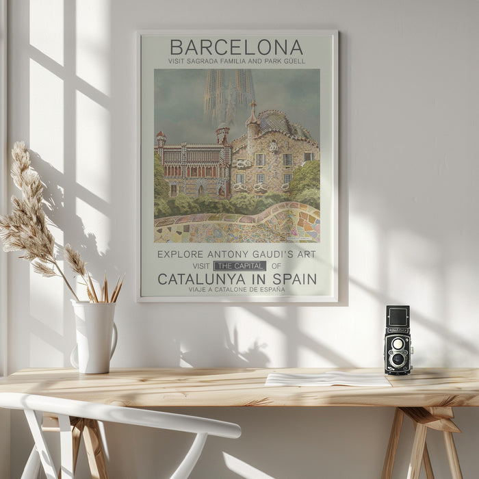 Barcelona print Framed Art Wall Decor