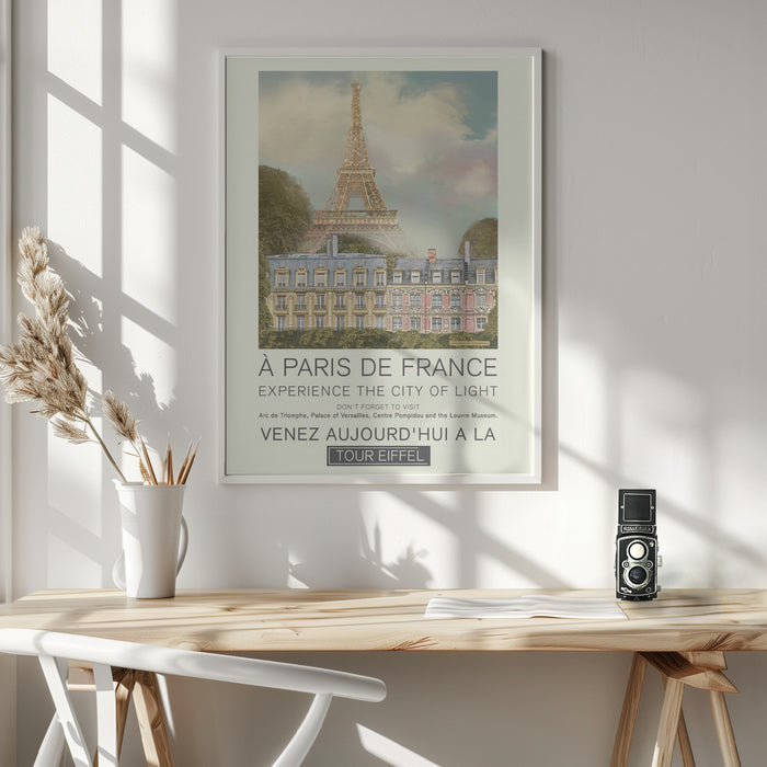 Paris retro print Framed Art Wall Decor