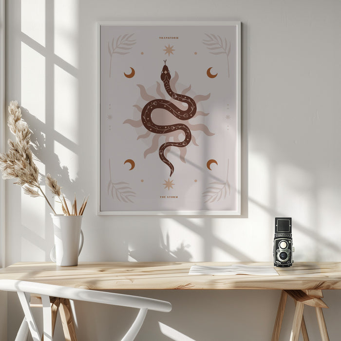 Snake Transform Framed Art Wall Decor