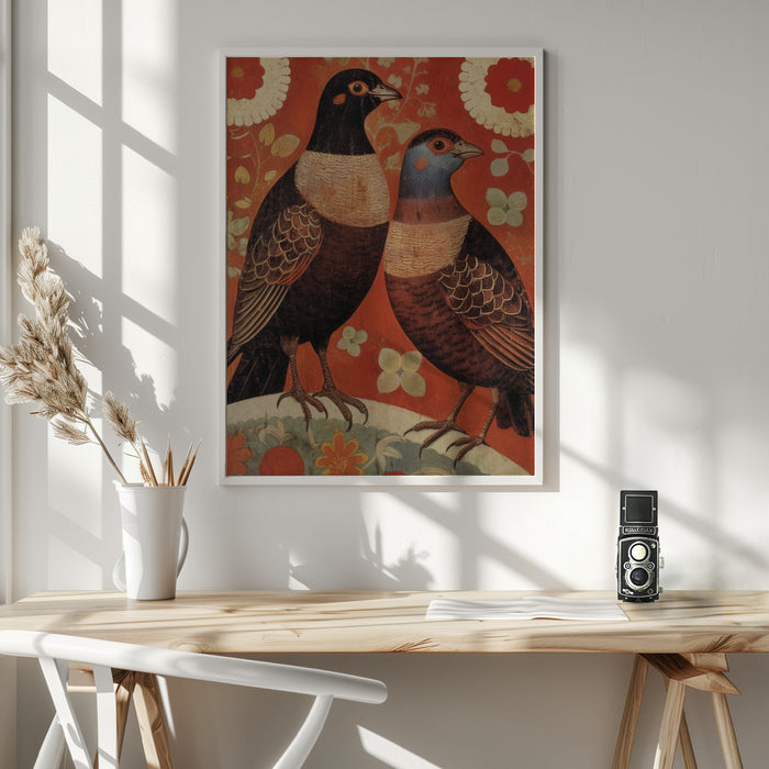 Nostalgic Birds Framed Art Wall Decor