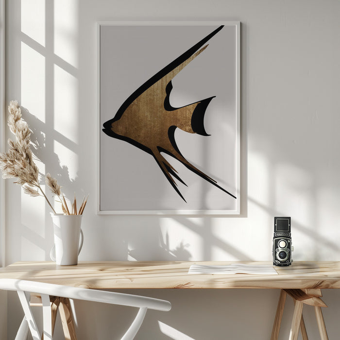 Gold Fish Framed Art Wall Decor