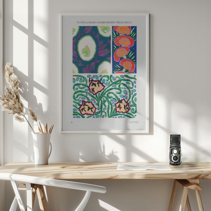 Pattern 15 Framed Art Modern Wall Decor