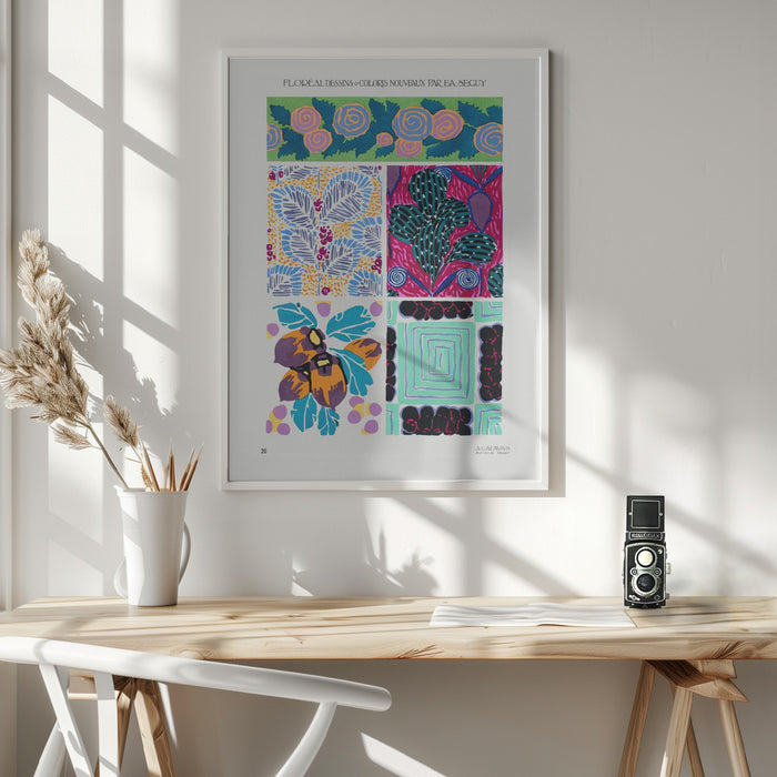 Pattern 20 Framed Art Modern Wall Decor