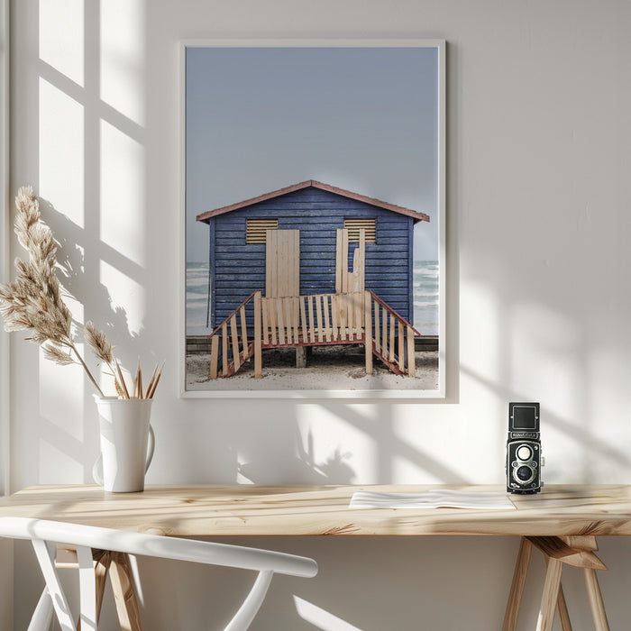 Blue Hut Framed Art Wall Decor