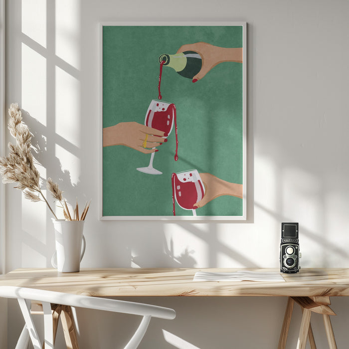 Cheers Girls Framed Art Wall Decor