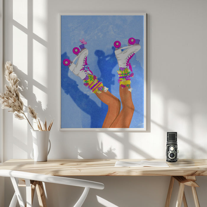 Skate like a Girl Framed Art Wall Decor