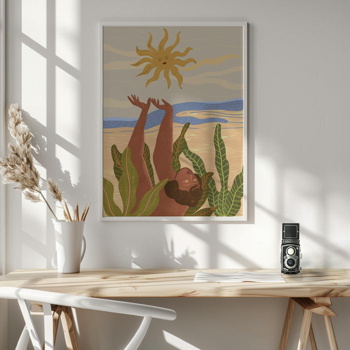 Sun Worship Framed Art Wall Decor