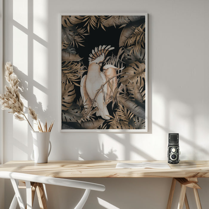 Jungle With Cockatoos Framed Art Wall Decor