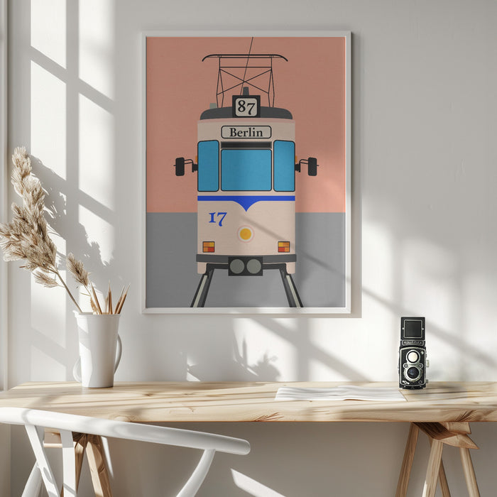 Berlin Tram Framed Art Wall Decor