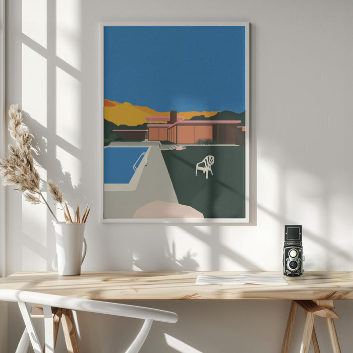 Kaufmann Desert House Poolside Framed Art Wall Decor