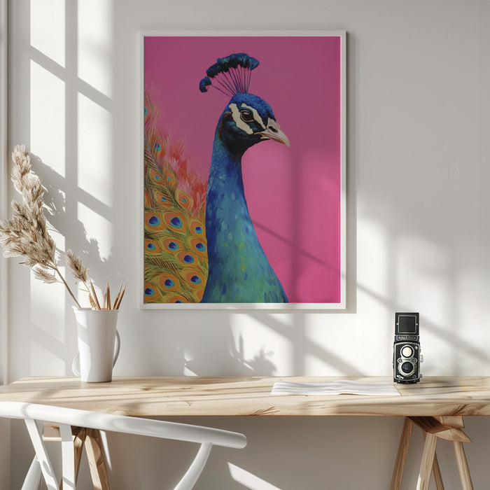 Beautiful Peacock Framed Art Wall Decor