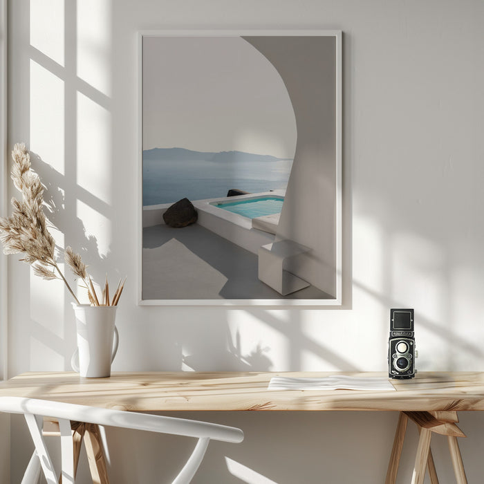 Aenaon Seaview Villa Framed Art Wall Decor