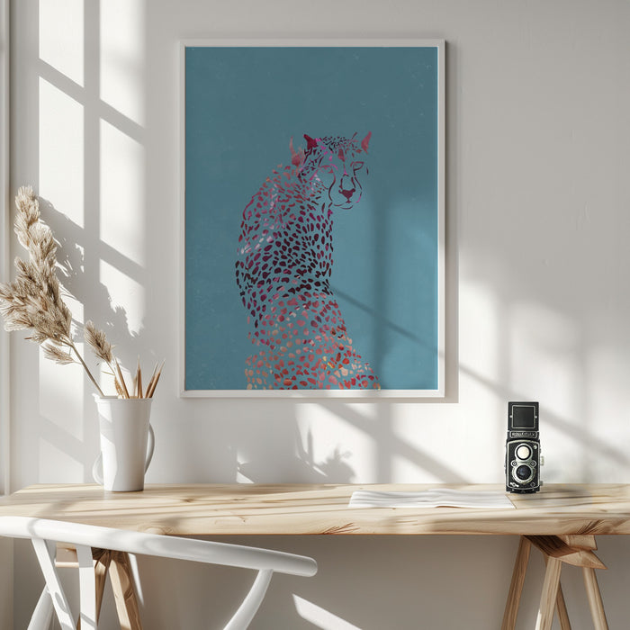 Abstract Cheetah Framed Art Wall Decor